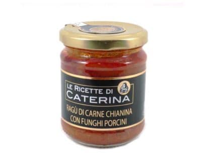 Ragù di carne chianina con funghi porcini g 180