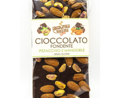 Cioccolato-fondente-pistacchi-mandorle-Cioccolateria Veneziana